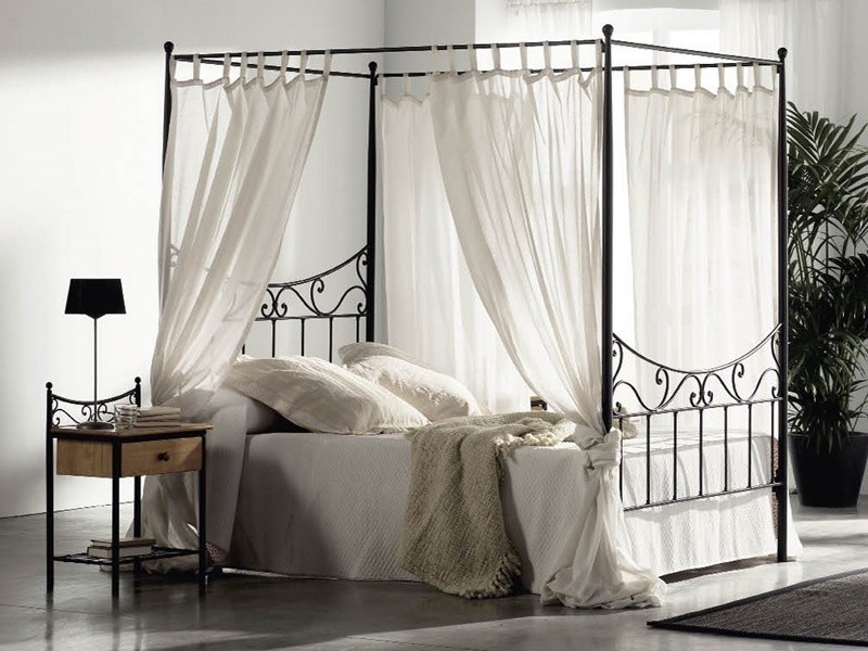 Lit Baldaquin Conos en fer forgé