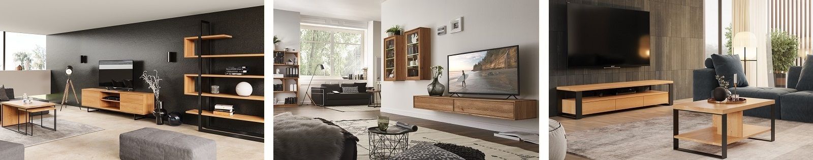 Meuble tv chêne massif - meuble en chêne massif - Lotusea