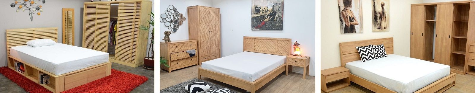 Armoire en Hévéa massif. Meuble de rangement pour la chambre à coucher. Lotuséa