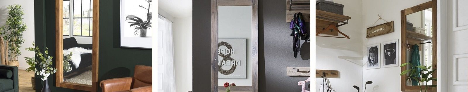 Miroir en bois massif : acacia, chêne, hévéa, teck... Lotuséa