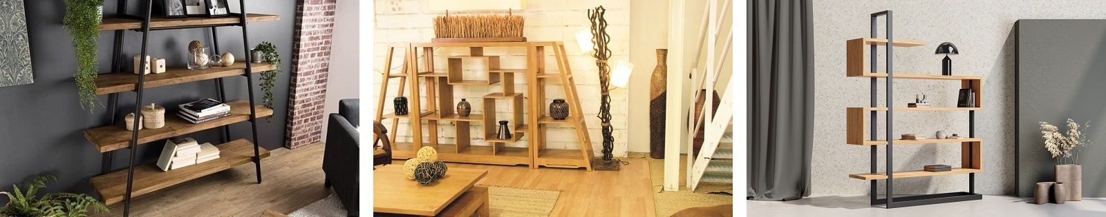 Etagères en bois massif - Mobilier en acacia, chêne, hévéa, teck - Lotuséa