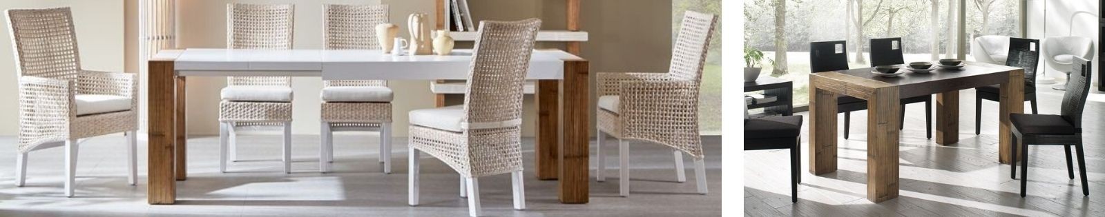 Salle à manger en bambou Haut de Gamme - Vente de table, chaise, buffet - Lotuséa