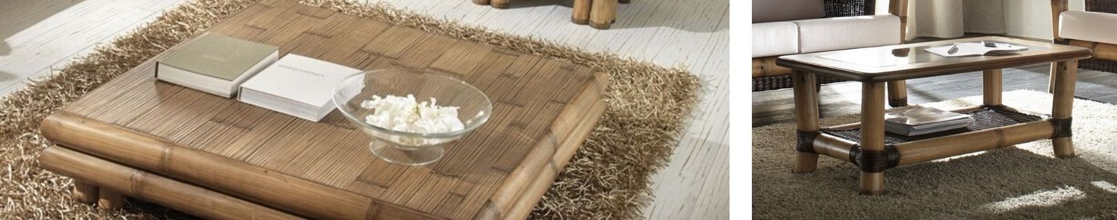Table de salon bambou Haut de Gamme. tables basses pour compléter votre salons. Lotuséa